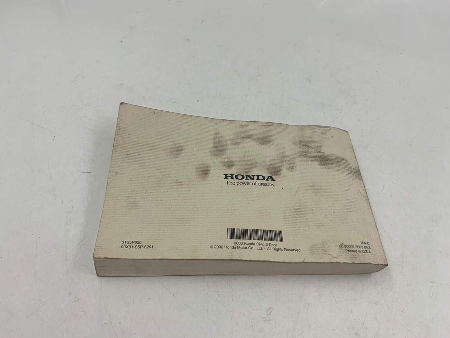 2003 Honda Civic Owners Manual OEM B03B55023