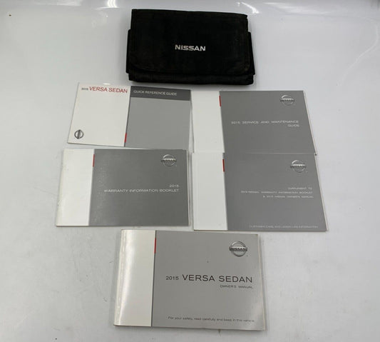 2015 Nissan Versa Sedan Owners Manual Set with Case OEM D01B35025