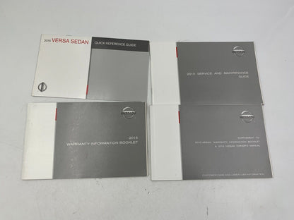 2015 Nissan Versa Sedan Owners Manual Set with Case OEM D01B35025