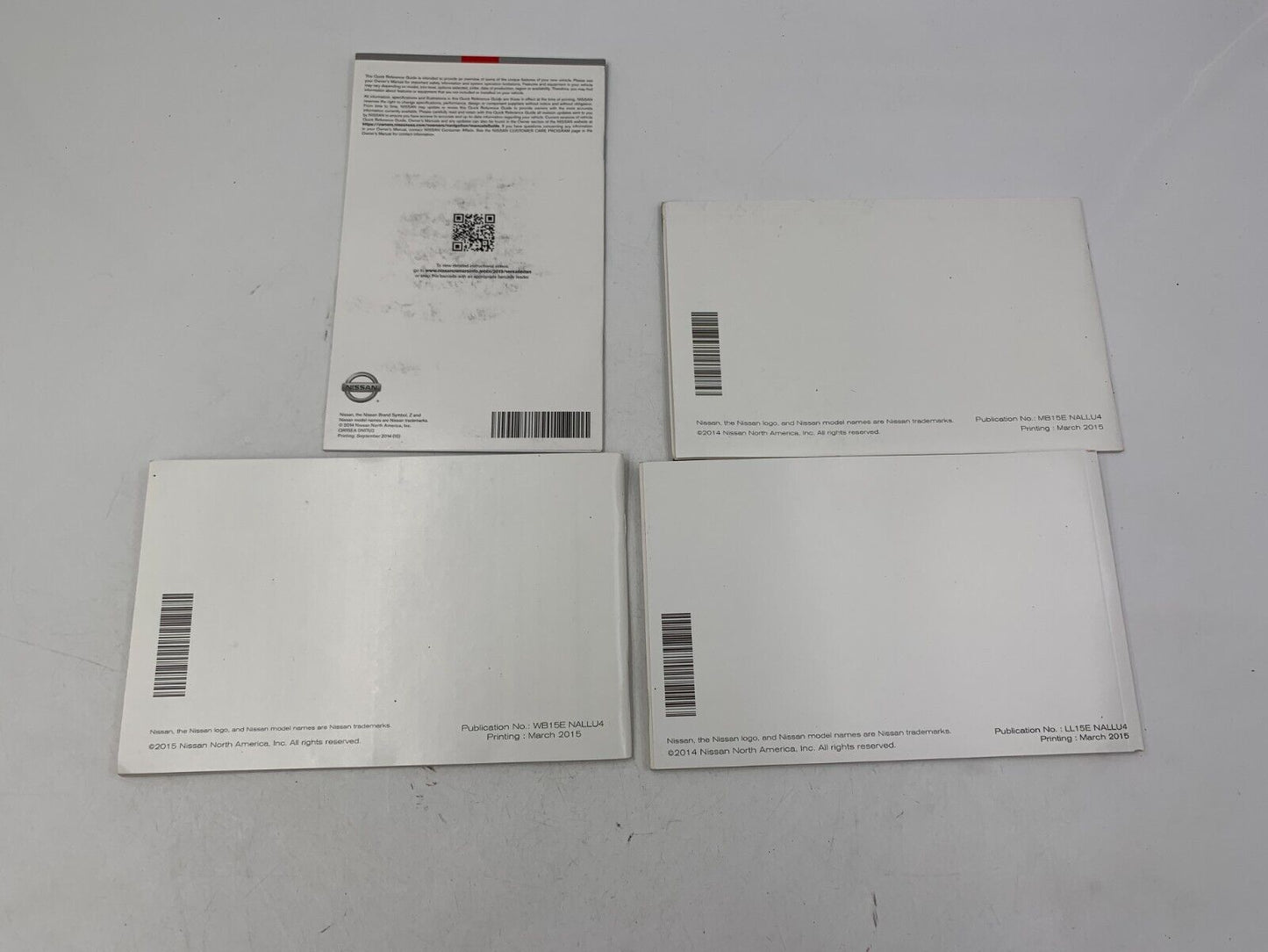 2015 Nissan Versa Sedan Owners Manual Set with Case OEM D01B35025