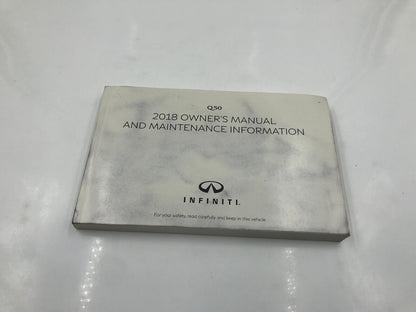 2018 Infiniti Q50 Owners Manual Handbook Set with Case OEM B04B14020