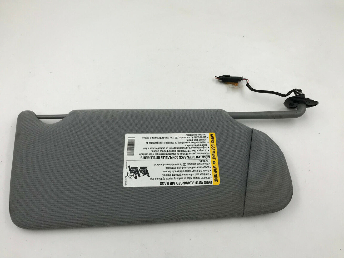 2005-2009 Buick Lacrosse Driver Sunvisor Gray Illuminated OEM G01B37005