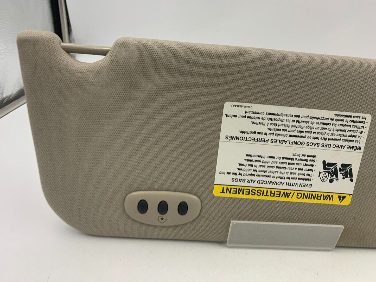 2010-2011 Ford Taurus Driver Sun Visor Sunvisor Beige Illuminated OEM C01B29020