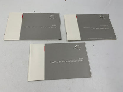 2005 Nissan Altima Sedan Owners Manual Handbook Set with Case OEM F04B42053