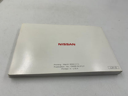 2005 Nissan Altima Sedan Owners Manual Handbook Set with Case OEM F04B42053