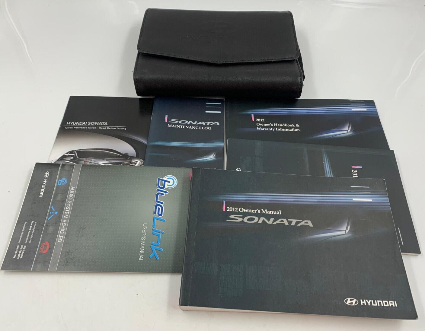 2012 Hyundai Sonata Owners Manual Handbook Set with Case OEM D01B04047