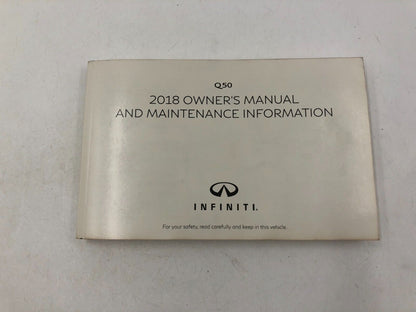 2018 Infiniti Q50 Owners Manual Handbook Set with Case OEM A04B13037