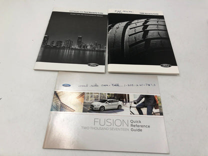 2017 Ford Fusion Owners Manual Handbook Set with Case OEM A04B02045