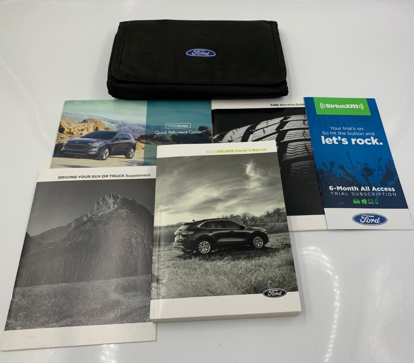 2020 Ford Escape Owners Manual Handbook Set with Case OEM B02B17039