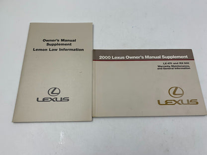 2000 Lexus ES300 Owners Manual Handbook Set with Case OEM D04B24043