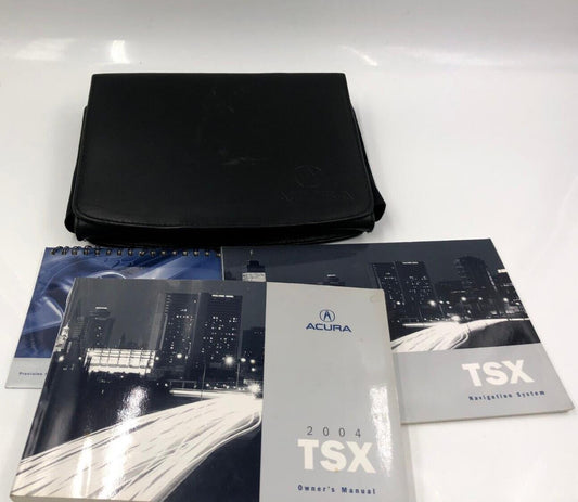 2004 Acura TSX Owners Manual Handbook Set with Case OEM H01B03055