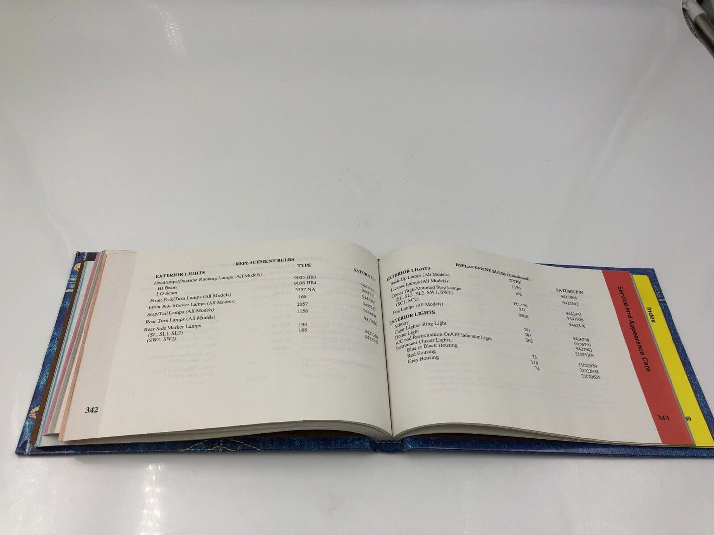 1999 Saturn SL2 SW2 SC2 Owners Manual Handbook OEM C03B41019