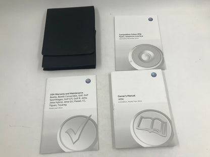 2016 Volkswagen Jetta Owners Manual Handbook Set with Case OEM H01B50007