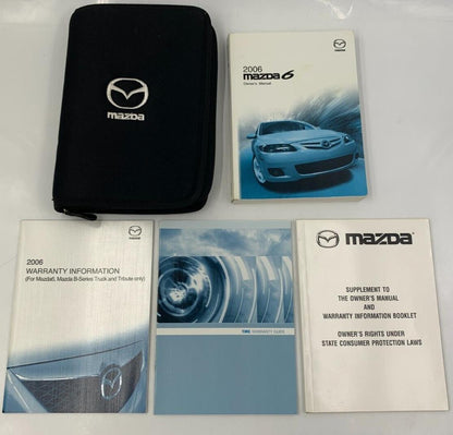 2006 Mazda 6 Owners Manual Handbook Set with Case OEM F04B12034