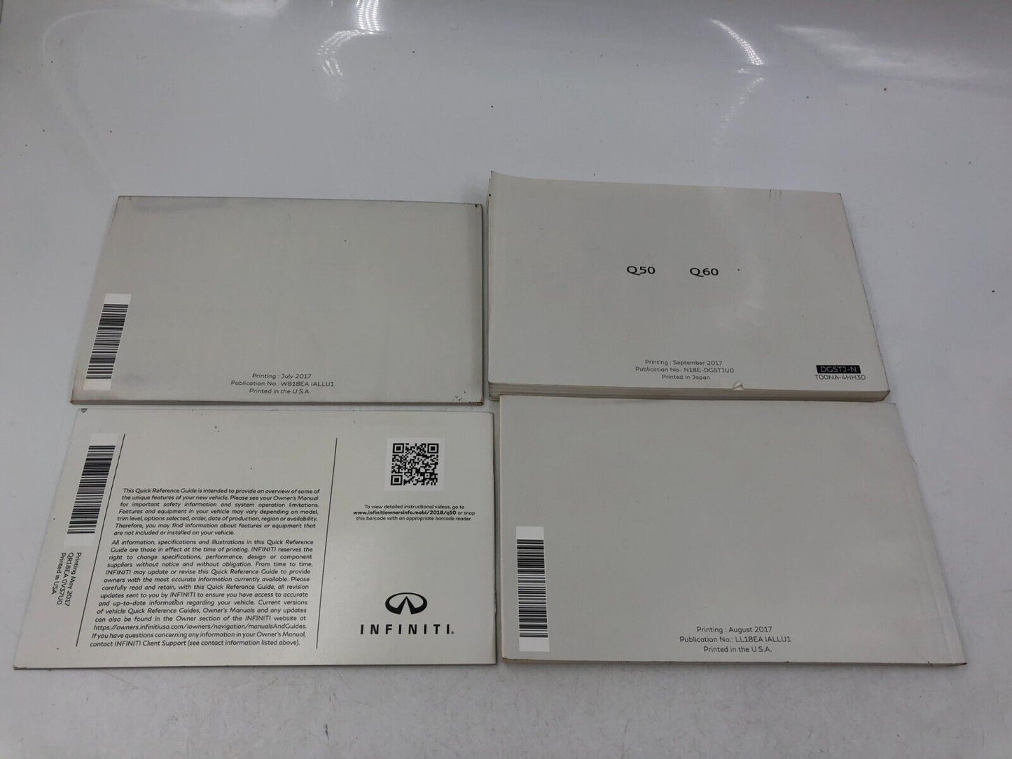 2018 Infiniti Q50 Owners Manual Handbook Set with Case OEM B01B30031