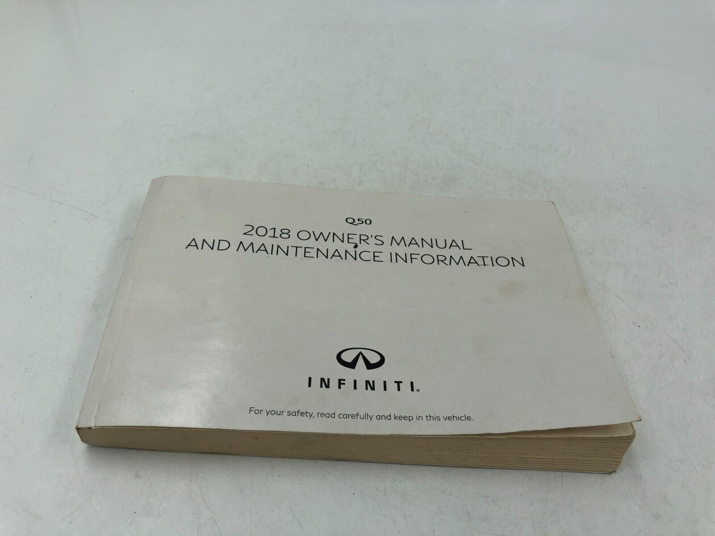 2018 Infiniti Q50 Owners Manual Handbook Set with Case OEM B01B30031