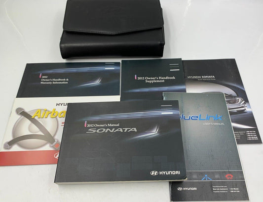 2012 Hyundai Sonata Owners Manual Handbook Set with Case OEM D04B32046