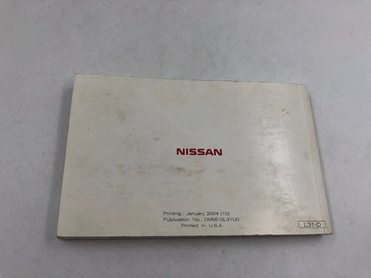 2005 Nissan Altima Owners Manual OEM A03B19069