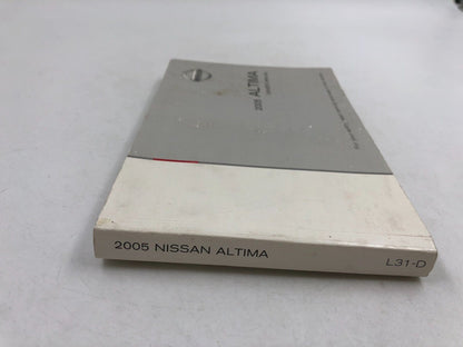 2005 Nissan Altima Owners Manual OEM A03B19069