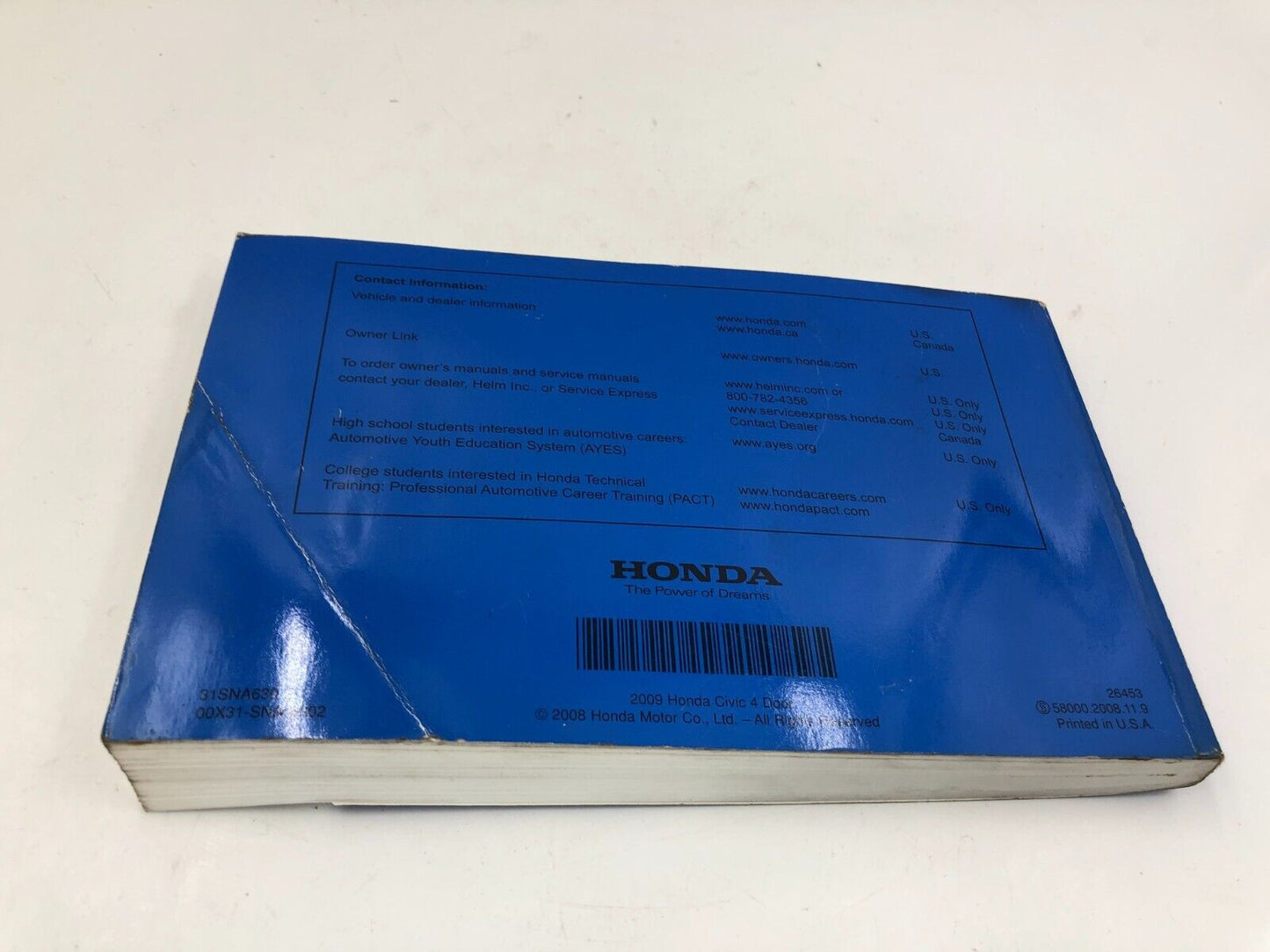 2009 Honda CR-V Owners Manual Handbook Set OEM A02B15059