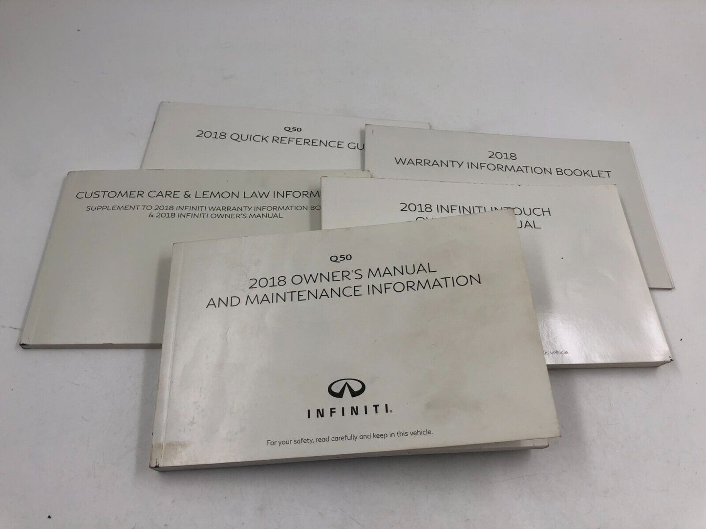 2018 Infiniti Q50 Owners Manual Handbook Set OEM E02B12043