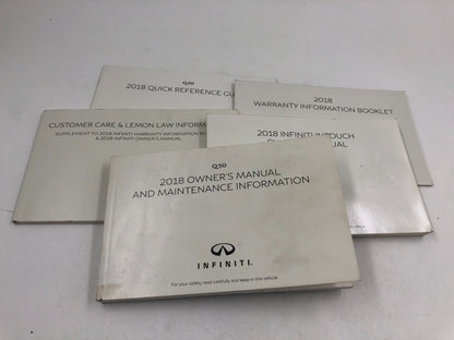 2018 Infiniti Q50 Owners Manual Handbook Set OEM E02B12043