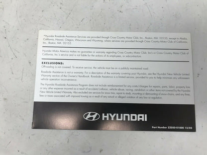 2004 Hyundai Sonata Owners Manual Handbook Set with Case OEM B02B06020