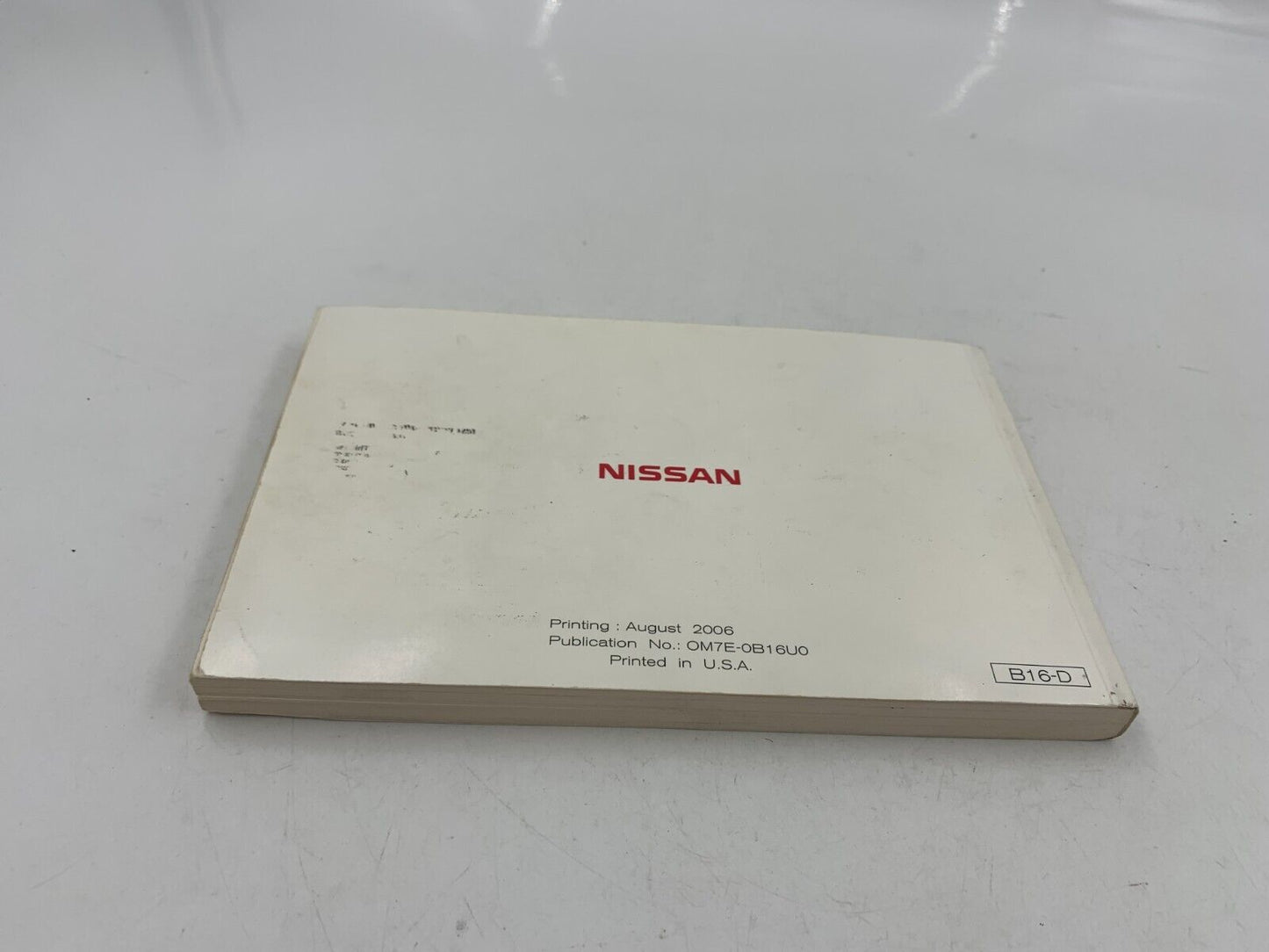 2007 Nissan Sentra Owners Manual Handbook OEM C03B26023