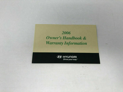 2006 Hyundai Sonata Owners Manual Case Handbook OEM C02B33023