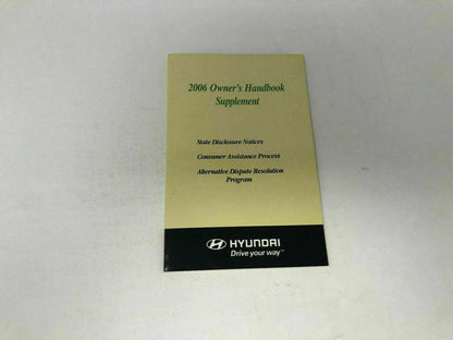 2006 Hyundai Sonata Owners Manual Case Handbook OEM C02B33023