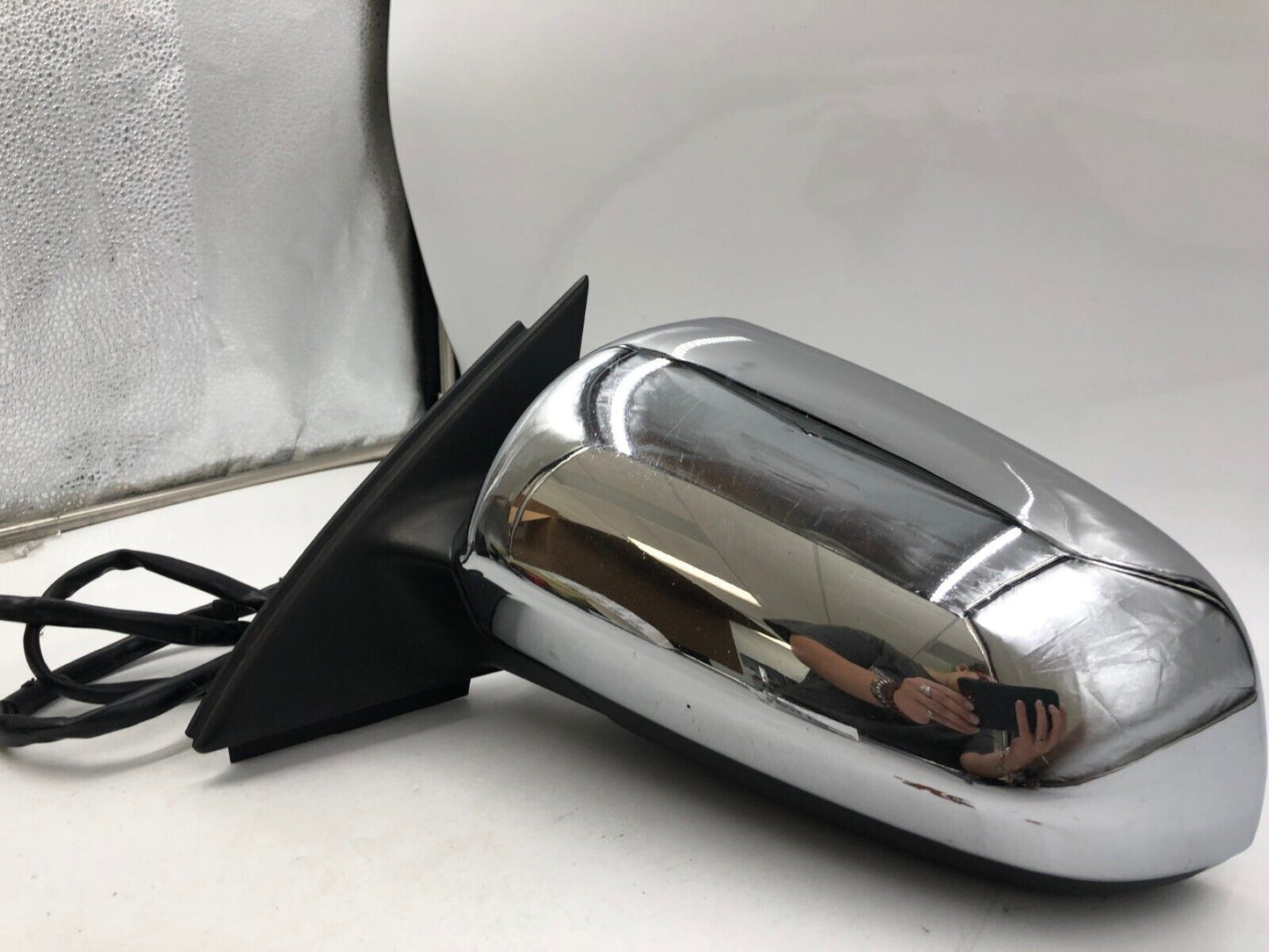 2006-2008 Audi A4 Driver Side View Power Door Mirror Chrome OEM A03B30040