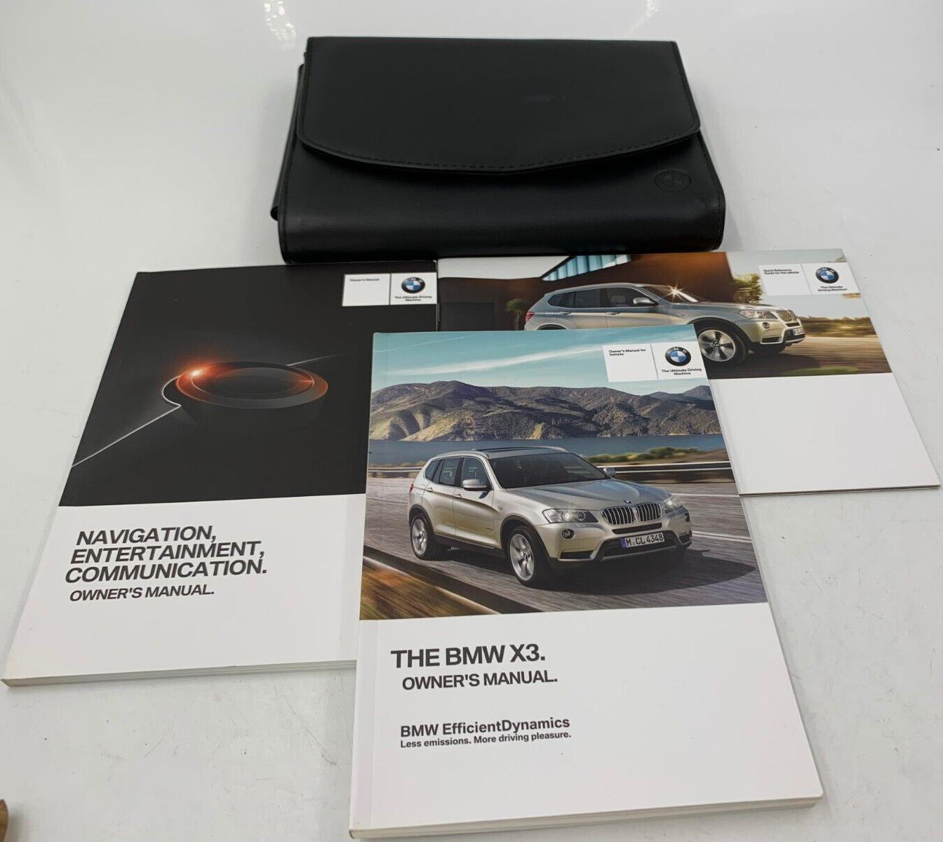 2013 BMW X3 Owners Manual Handbook Set with Case OEM C01B12027