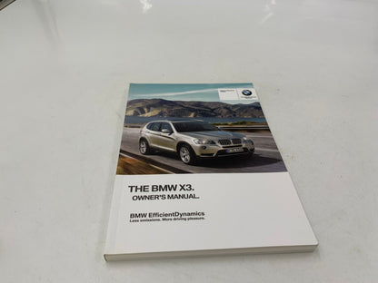 2013 BMW X3 Owners Manual Handbook Set with Case OEM C01B12027