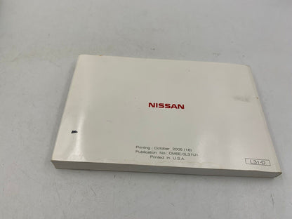 2006 Nissan Altima Owners Manual Handbook with Case OEM F02B05057