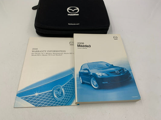 2008 Mazda 3 Owners Manual Handbook With Case OEM F02B38056