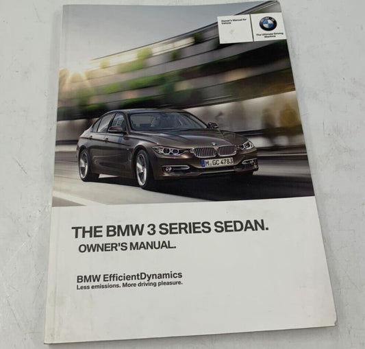 2012 BMW 3 Series Owners Manual Handbook OEM J01B36016