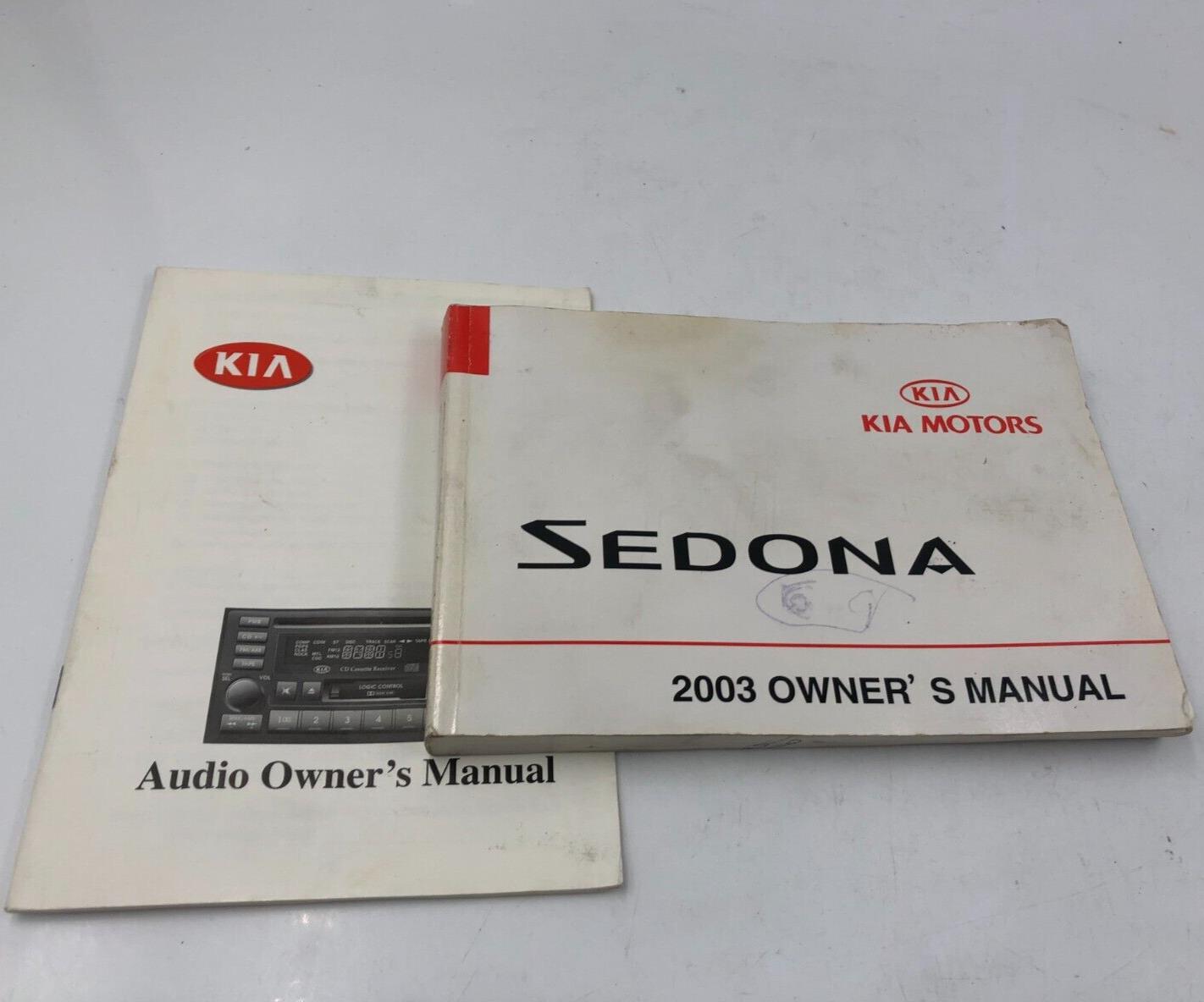 2003 Kia Sedona Owners Manual Handbook Set OEM E02B27019