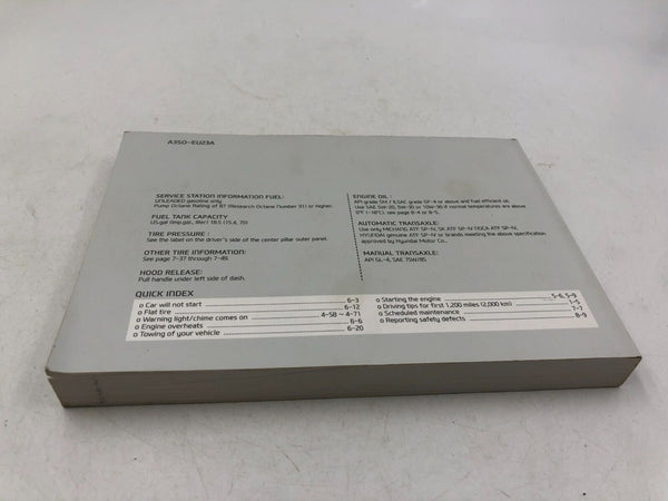 2013 Hyundai Sonata Owners Manual Handbook OEM C04B11012