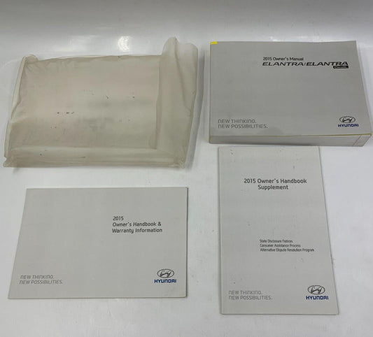 2015 Hyundai Elantra Owners Manual Handbook Set with Case OEM B04B08024