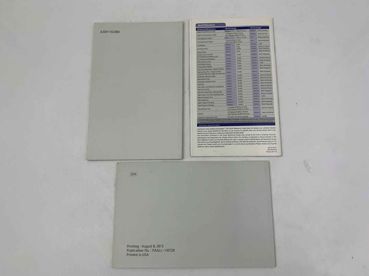 2014 Hyundai Sonata Owners Manual Set with Case OEM K04B10057