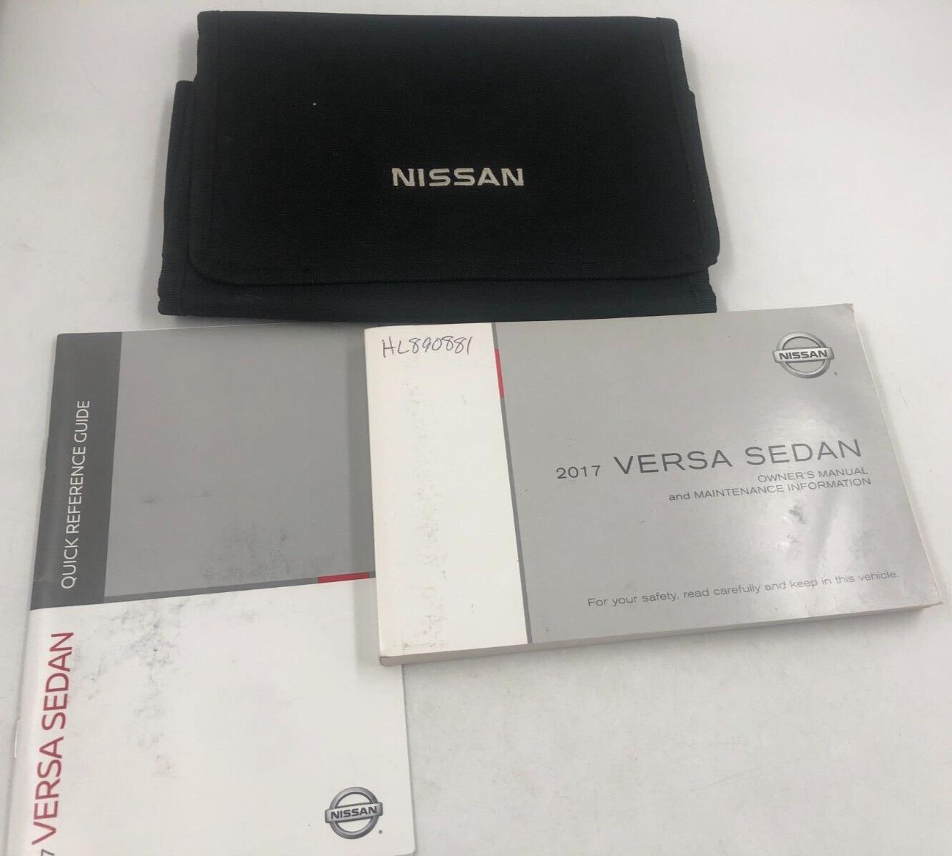 2017 Nissan Versa Sedan Owners Manual Handbook Set with Case OEM F04B23059