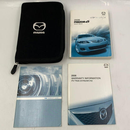 2006 Mazda 6 Owners Manual Handbook Set with Case OEM A01B52029