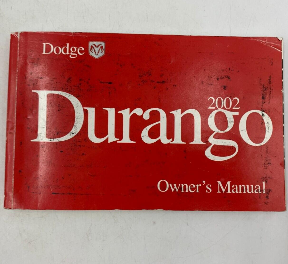 2002 Dodge Durango Owners Manual Handbook OEM A01B52034