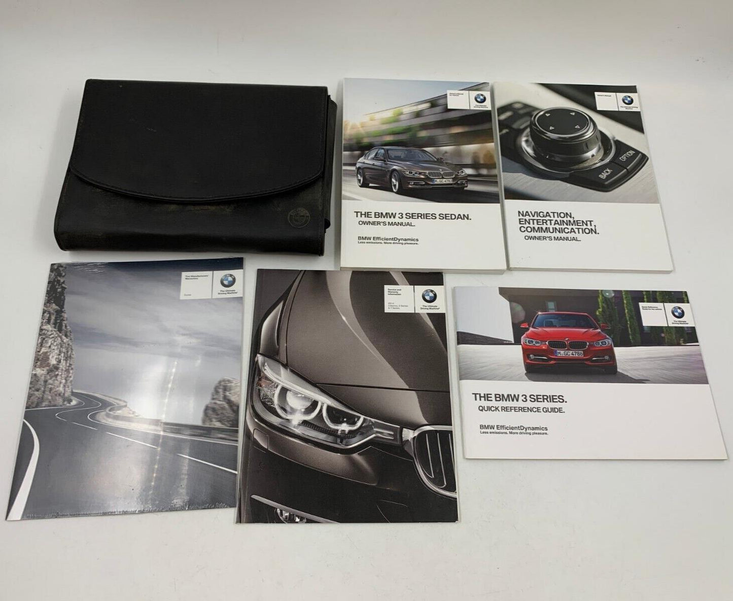 2014 BMW 3 Series Sedan Owners Manual Handbook Set with Case OEM A03B38055