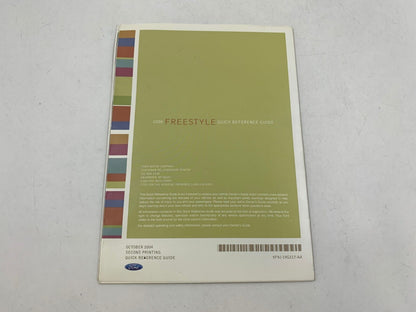 2005 Ford Freestyle Owners Manual Handbook Set with Case OEM A04B50039