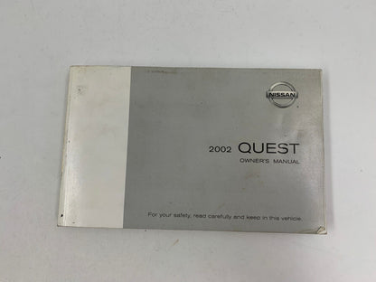 2002 Nissan Quest Owners Manual Handbook with Case OEM A04B30036