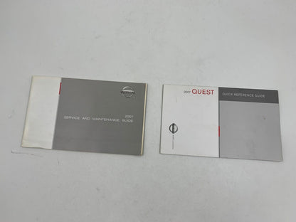 2007 Nissan Quest Owners Manual Handbook Set with Case OEM B02B17043