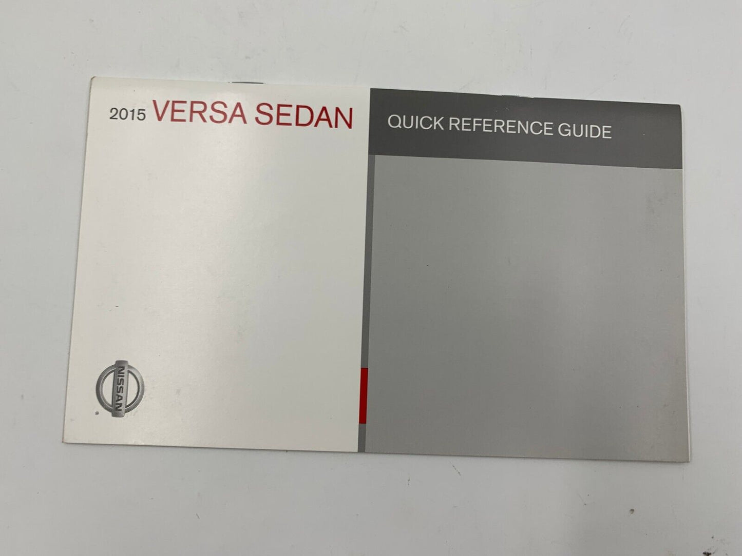 2015 Nissan Versa Sedan Owners Manual Handbook Set with Case OEM C02B52066