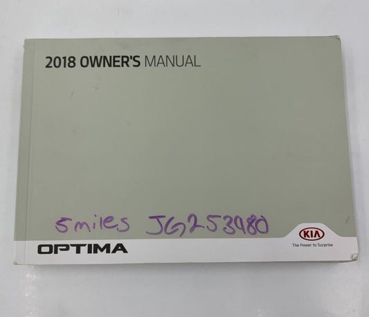 2018 Kia Optima Owners Manual Handbook OEM C02B55023