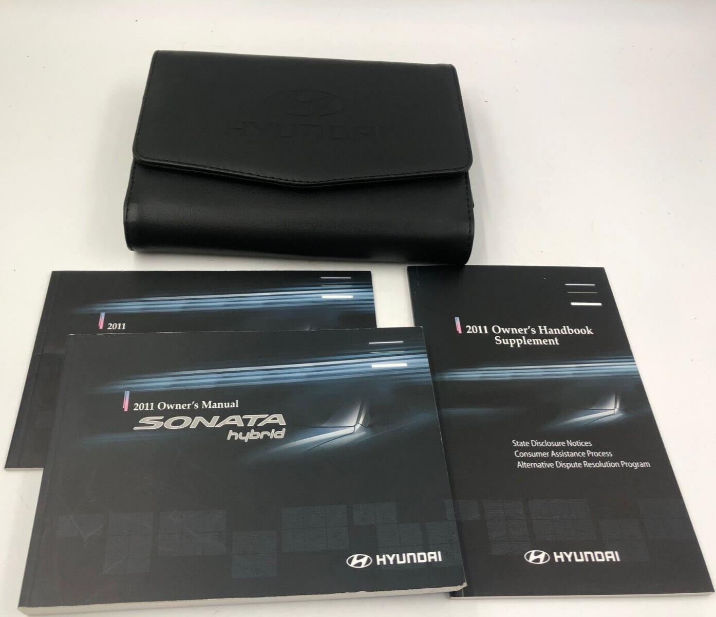 2011 Hyundai Sonata Owners Manual Handbook Set with Case OEM C04B02049